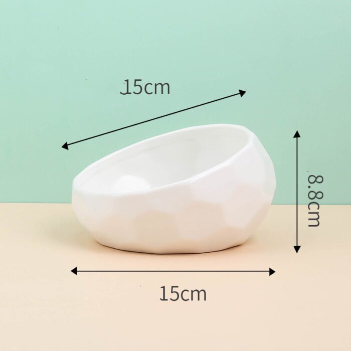 White Faceted Ceramic Bowl