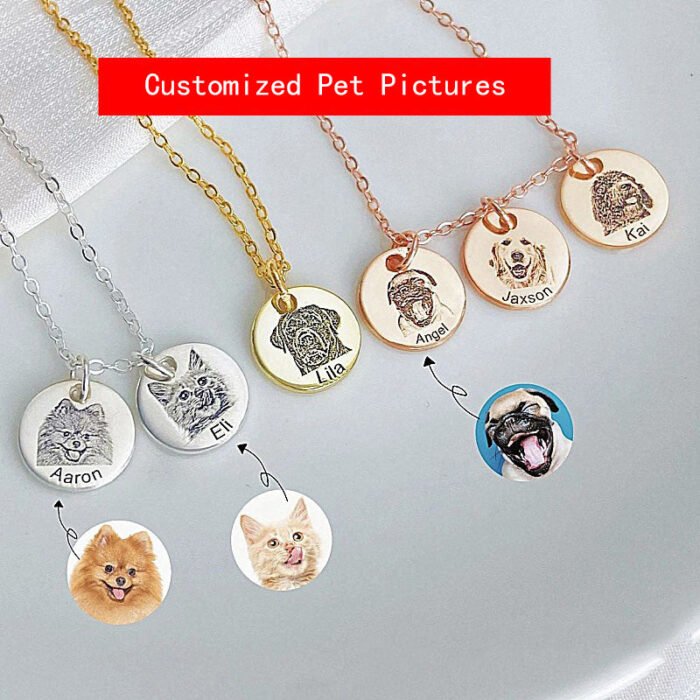 Pet Portrait Disc Necklace